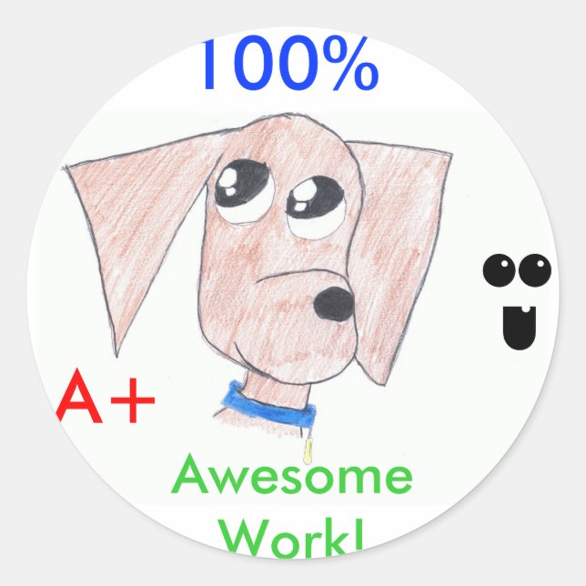 Cool Puppy "Awesome Work" stickers (Front)