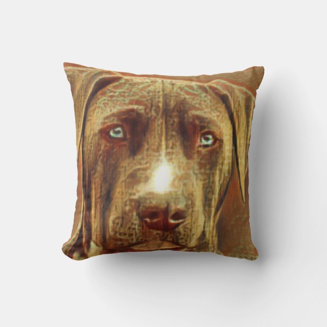Cool Puppy Throw Pillow (Front)