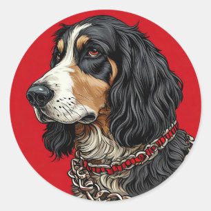 Cool Purebred Dog Classic Round Sticker
