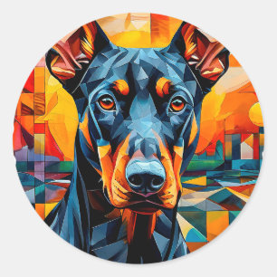 Cool Purebred Dog Classic Round Sticker