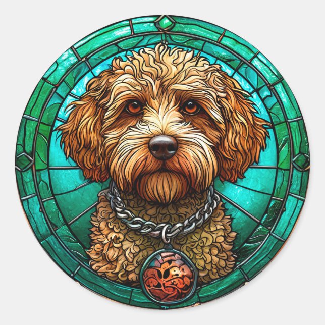 Cool Purebred Dog Classic Round Sticker (Front)