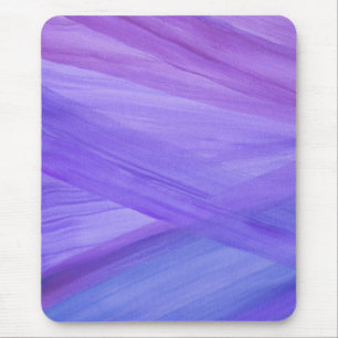 Cool Purple Abstract Watercolor Pattern Mouse Pad