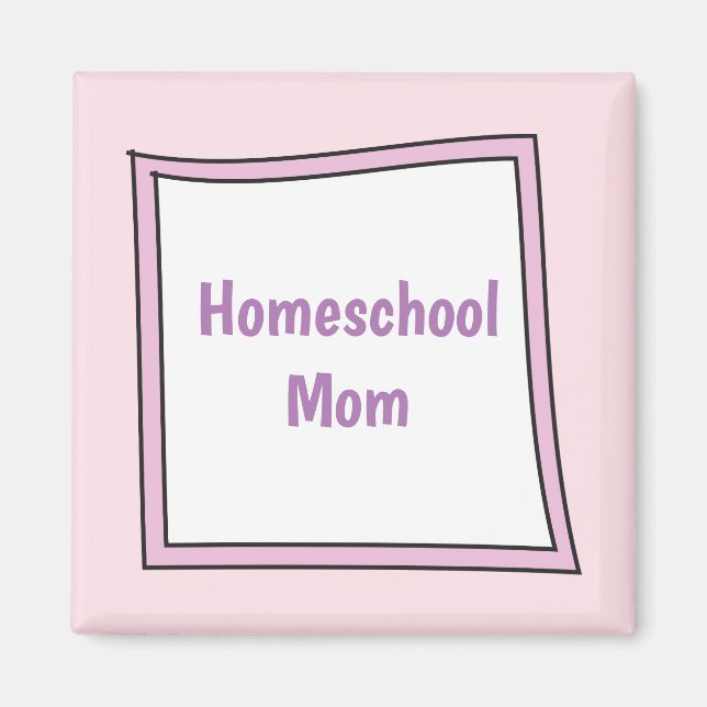 Cool Purple Box with Homeschool Mom Magnet (Front)