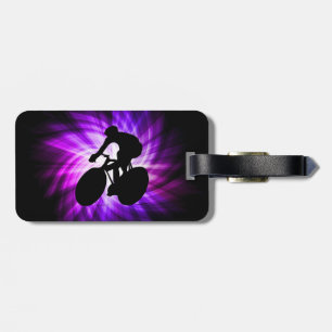 Cool Purple Cycling Luggage Tag