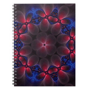 Cool Purple Digital Fractal Art Notebook