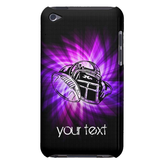 Cool Purple Football Barely There iPod Cover (Back)