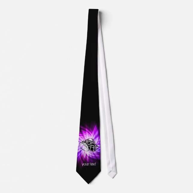 Cool Purple Football Tie (Front)