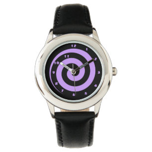 Cool Purple Hypnotic Spiral Wrist Watch