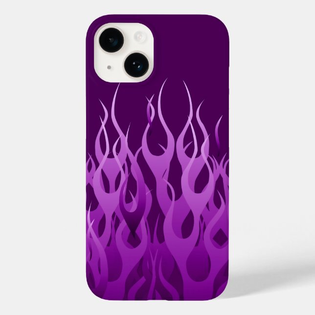 Cool Purple Racing Flames Case-Mate iPhone Case (Back)