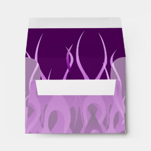 Cool Purple Racing Flames Design Envelopes