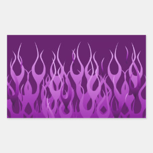 Cool Purple Racing Flames Design Sticker