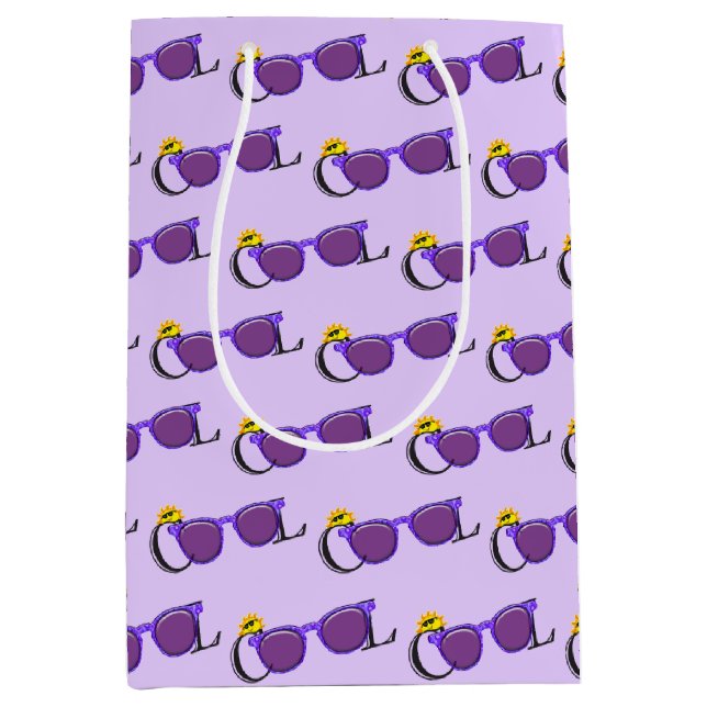 COOL purple sunglasses Medium Gift Bag (Front)