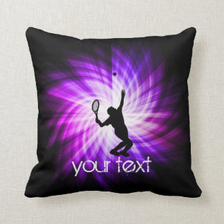 Cool Purple Tennis Throw Pillow