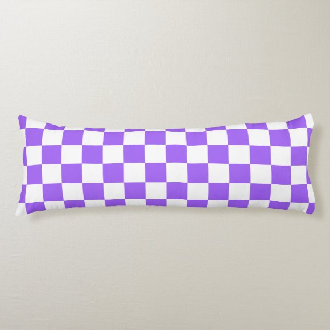 cool purple white check pattern tiled Throw Pillow (Front)