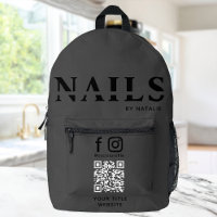 Cool QR Code Nail Salon Artist Technician Custom