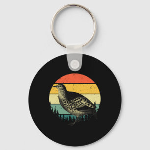 Cool Quail Art Men Women Bird Hunter Quail Upland Keychain
