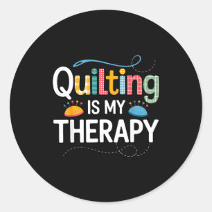 Cool Quilting Art For Men Women Sewing Quilt Lover Classic Round Sticker