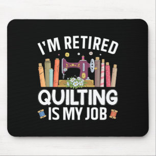 Cool Quilting Art For Women Mom Grandma Stitch Sew Mouse Pad