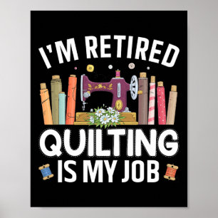 Cool Quilting Art For Women Mom Grandma Stitch Sew Poster