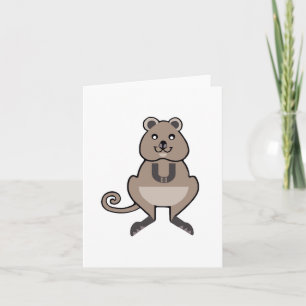 Cool QUOKKA - Marsupial - Wildlife - Nature - Card