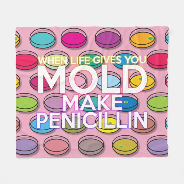 Cool Quote Modern Colourful Funny Science Saying Fleece Blanket (Front (Horizontal))