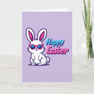 Cool Rabbit Happy Easter Card