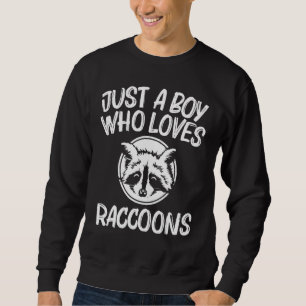 Cool Raccoon Art For Boys Kids Ringtail Trash Pand Sweatshirt