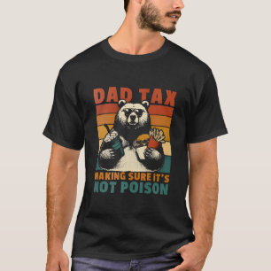 Cool Raccoon Dad Tax Retro Sunset T-Shirt