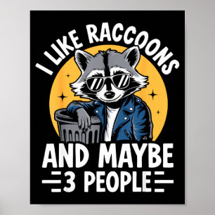 Cool Raccoon Tee For Men Women Kids Racoon Raccoon Poster