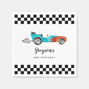 Cool Race Car Boy Birthday Party Napkin