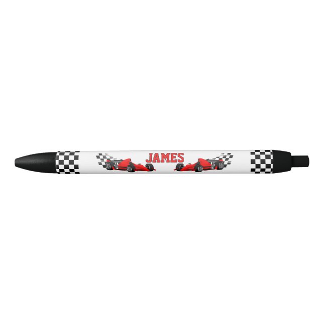 Cool Race Car Boy Custom Name Personalized Pen (Front)