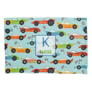 Cool Race Cars Personalized Kids Pillowcase