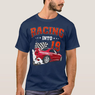 Cool Racing Into 19 Race 19 Birthday 19 Years Old T-Shirt