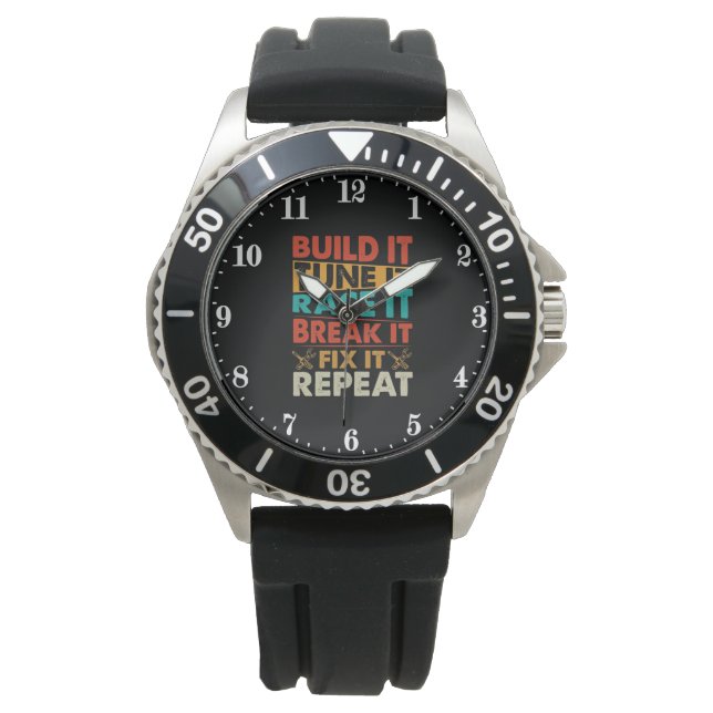 Cool racing lovers word art  watch (Front)