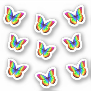 Cool Rainbow Butterfly Sticker