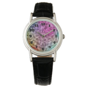 Cool Rainbow Colour Mosaic Watch