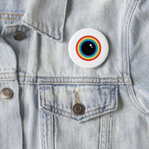 Cool Rainbow Eyeball 2 Inch Round Button
