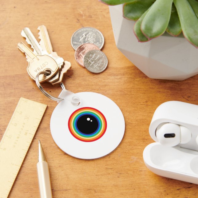Cool Rainbow Eyeball Keychain (Desk)