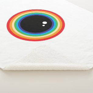Cool Rainbow Eyeball Sherpa Blanket