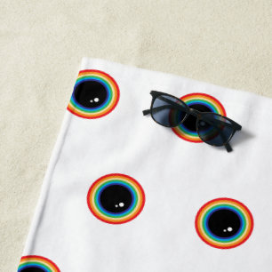 Cool Rainbow Eyes Beach Towel