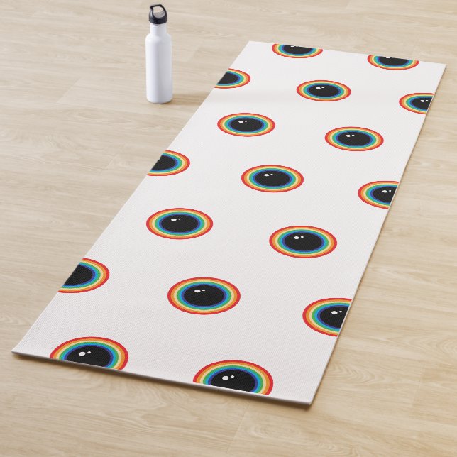 Cool Rainbow Eyes Yoga Mat (In Situ)