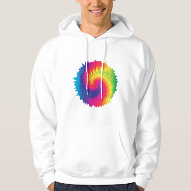 Cool Rainbow Tie Dye Hoodie (Front)