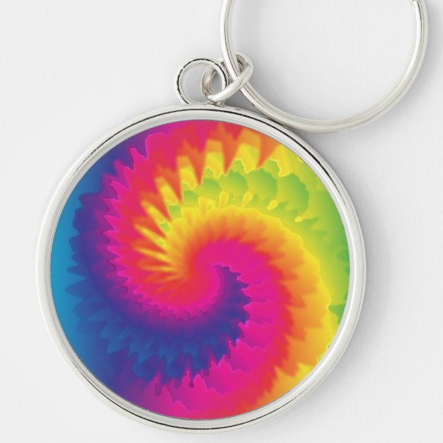 Cool Rainbow Tie Dye Keychain (Front)