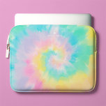 Cool Rainbow Tie Dye Pattern Monogrammed Laptop Sleeve<br><div class="desc">Cool Rainbow Tie Dye Pattern. Personalize it with you name,  monogram,  or favourite short message for a one of a kind design.</div>