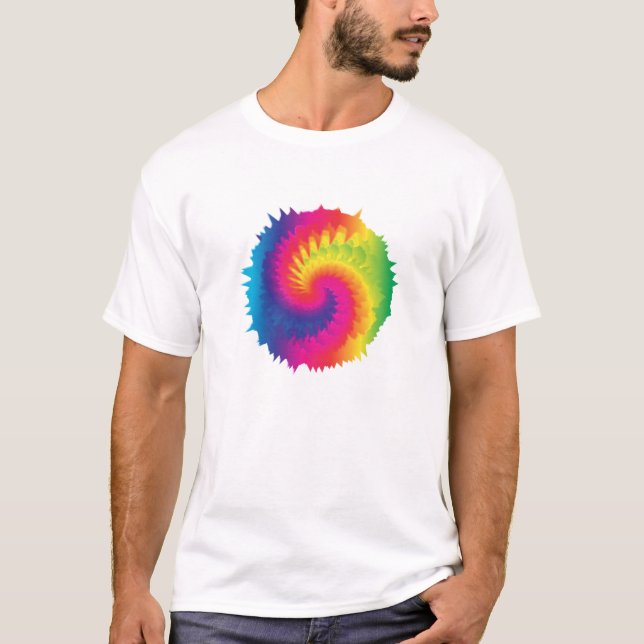 Cool Rainbow Tie Dye T-Shirt (Front)