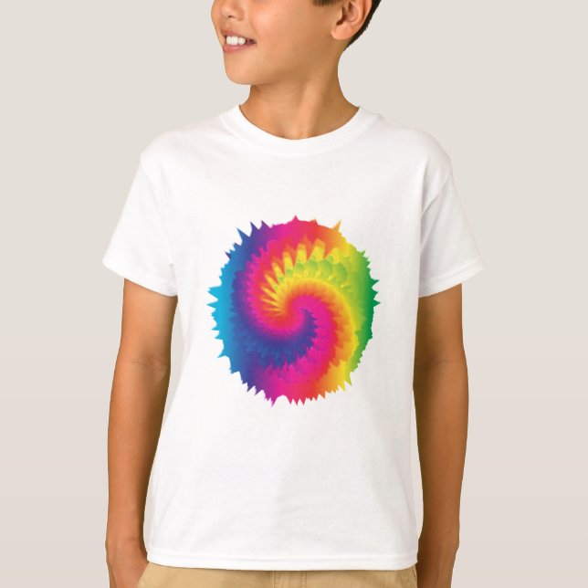 Cool Rainbow Tie Dye T-Shirt (Front)