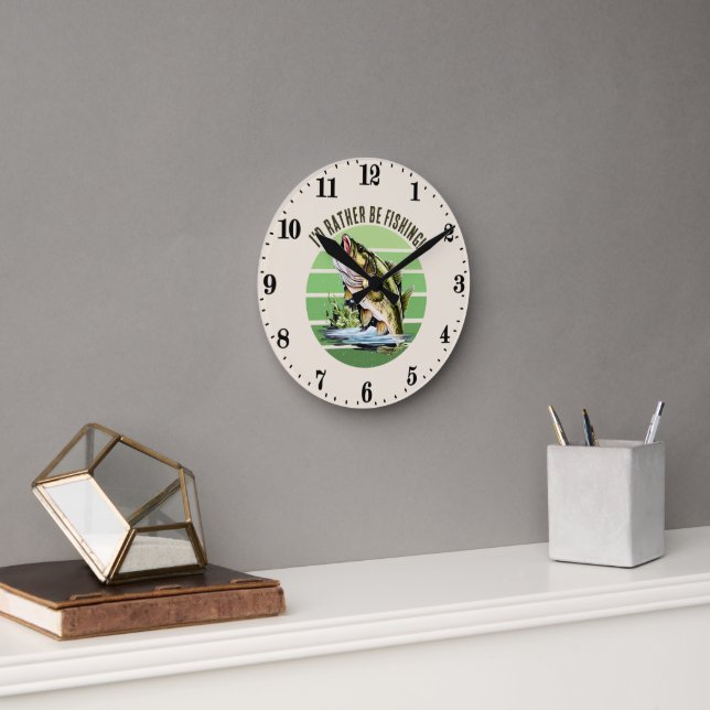 cool rather be fishing add text round clock (Office)