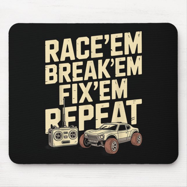 Cool Rc Racing Art For Men Women Remote Control Rc Mouse Pad (Front)
