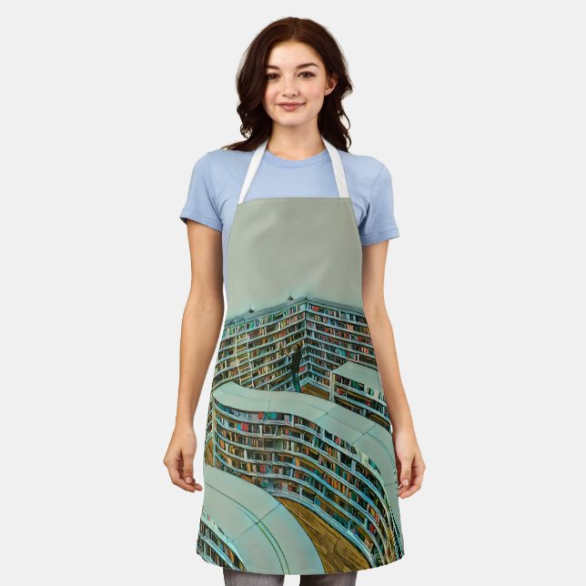 Cool reading lover gift apron (Worn)