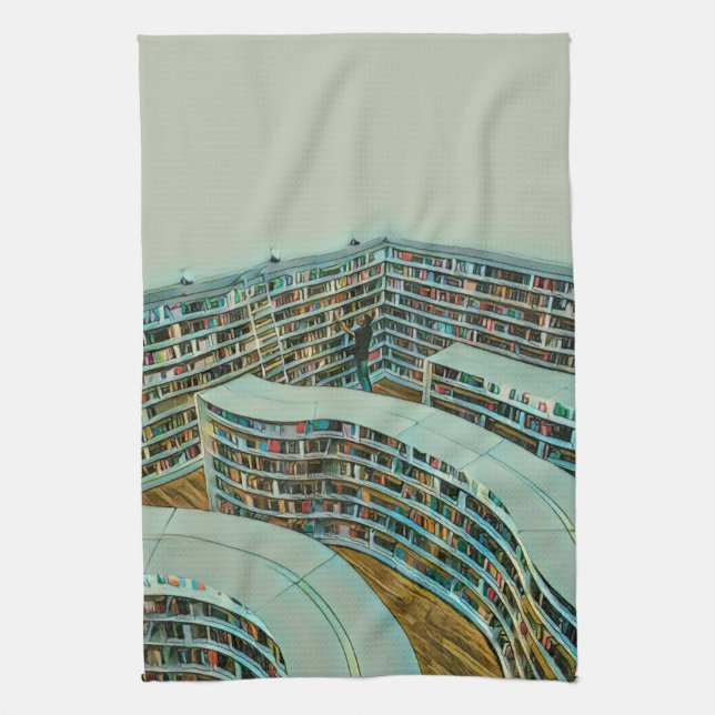 Cool reading lover gift kitchen towel (Vertical)